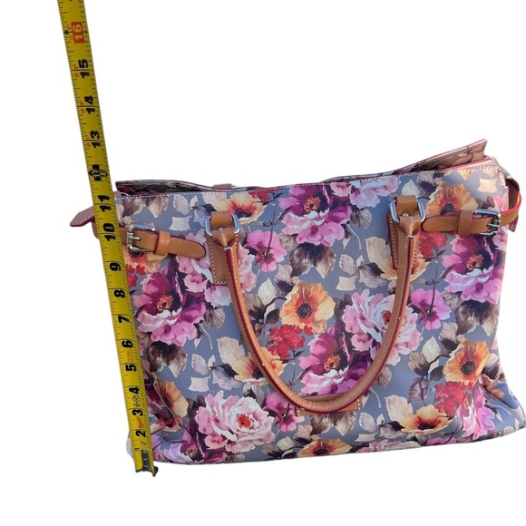 NWOT Cavalcanti Floral  Multi Leather Shoulder Bag, Tote Made In Italy - Picture 13 of 13